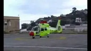 Decollo elicottero 118 ospedale di Lipari