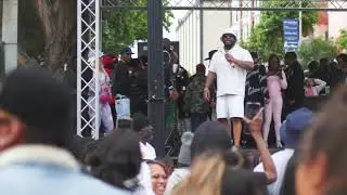 PLEASURE P PERFORMING AT THE JUNETEENTH ON FILLMORE STREET IN SAN FRANCISCO,CA