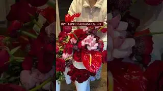 Design a Valentine's Day centerpiece arrangement like a pro! | DIY Flower Tutorial