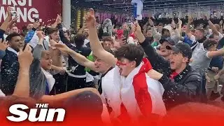 England fans get the party started ahead of Euro 2020 final