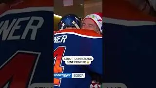 Stuart Skinner And Gene Principe Share A Holiday Hug 🎅