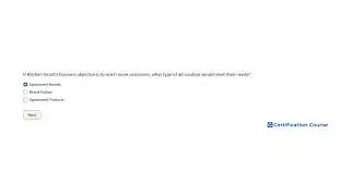 If Kitchen Smart's business objective is to reach more customers, what type of ad solution would mee