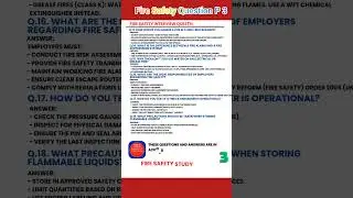 fire safety interview || Fire Safety Interview Questions Answers.P 3