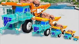 BIG & SMALL SPONGEBOB vs GIANT RACING TRACK - BeamNG.drive Extreme Crash Challenge #13