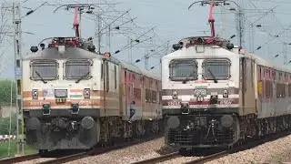 INDIAN RAILWAYS Powerfull Double WAP 5 Trains Videos | Indian trains | Dausa junction NWR