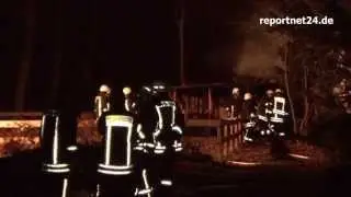 Nebengeb&auml;ude bei Fl&uuml;chtlingsunterkunft abgebrannt  - Sch&ouml;nwalde-Glien/Siedlung