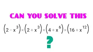 Can you Simplify it. (2-x&sup3;)(2+x&sup3;)(4+x⁶)(16+x&sup1;&sup2;)=?algebramathmathematics