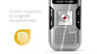 DVT4010 Philips Voice Tracer - Design robuste en m&eacute;tal - FR