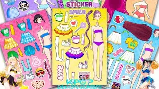 Oddly Satisfying ASMR Sticker Book Kpop Transformation! Cheerleader Demon Hunters | Paper DIY #151
