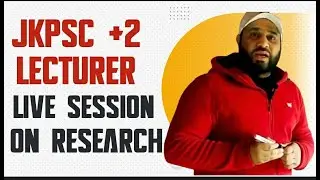 JK PSC +2 LECTURERE  LIVE LECTURE ON RESEARCH METHODOLOGY