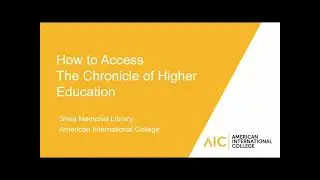 How to Access the Chronicle of Higher Education