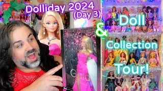 Barbie Pink Premiere Doll + Doll Collection Tour & Xmas Decorations ~ Dolliday (Day 3)