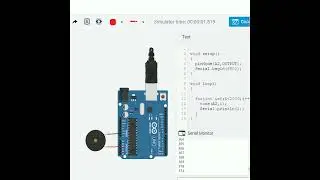 TinkerCAD : Arduino Uno With Piezoelectric buzzer | Frequency Range |                        