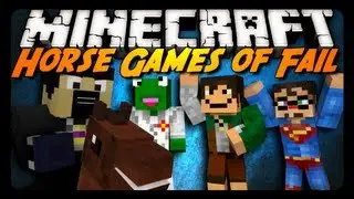 Minecraft Mini-Game: HORSE GAMES OF FAIL! w/ AntVenom & Friends!