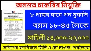 Assam 8th pass jobs 2021 | Assam Job News Today 2021