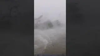 Homes under water in Freeport Grand Bahama as Hurricane Dorian moves over land...