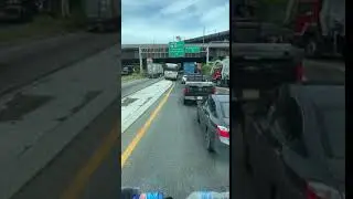 NJ Transit bus drives over median to cut in front of traffic