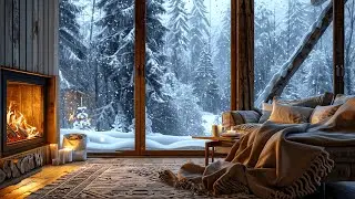 Perfect Winter Night | Fireplace Lit and Relaxing Music for a Cozy Winter 🔥☕ | #echoesofrelaxation