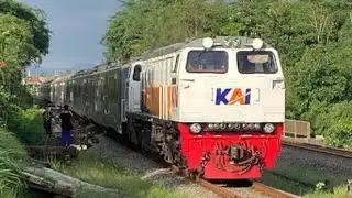 KERETA API PANJANG ‼️ MENEMUKAN BEBERAPA KERETA DI PERLINTASAN RAMAI