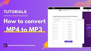 Как конвертировать MP4 в MP3 с помощью Wondershare Online UniConverter