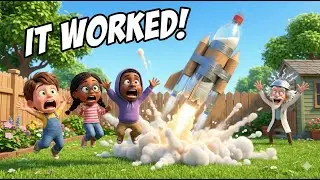 We Built a REAL Rocket to the MOON using TRASH! 🚀🗑️ (Did it Fly?)