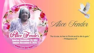 Alice Fender Thanksgiving Service