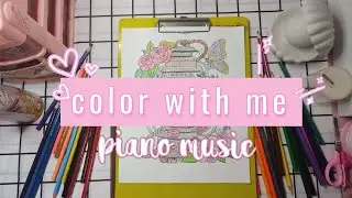 color with me 🌈 | 1 hour + relaxing piano music #1