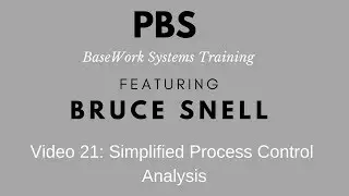 Video 21: Simplified Process Control Analysis