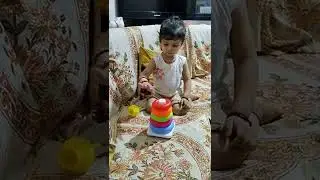 Baby perfection in stacking rings toy #shorts #stacking #stackingrings #toys