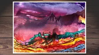 SIMPLE/ How To Paint An ABSTRACT Landscape In Minutes /