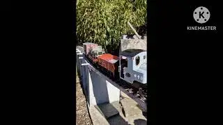 16mm scale War Department Light Railway supply train in the garden