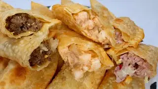 Receita de Recheio para Pastel: Recheio Palmito / Recheio Carne com Ovos / Recheio a Portuguesa