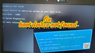 Fix Boot Device Not Found Hard Disk 3F0 Error in HP Laptop/PC - Complete Solution