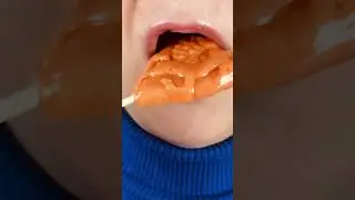 asmr ORANGE LOLLIPOP sounds food mukbang