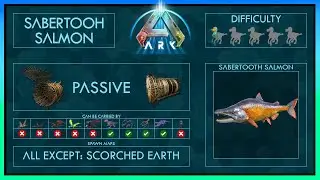 Sabertooth Salmon easy Tame + Abilities | Full Guide | Ark