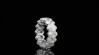 8 Carat Natural Oval Cut Diamond Eternity Band - GIA Certified