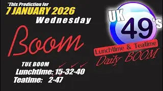 Uk49s Lunchtime Prediction 7 January 2026 | Uk49s Teatime Prediction For Today