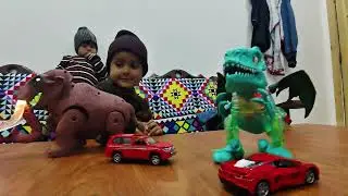 Kids Having Fun with Toy Animals || Pure Playtime Joy dinosaur 