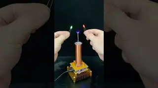 Tesla Tower with Wireless Power Supply