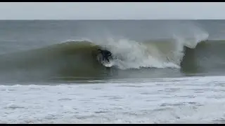 Glassy small (but perfect) barrels surfing in Denmark
