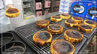 This is the best cheesecake!! Traditional Spanish Basque Cheesecake / Korean Street Food