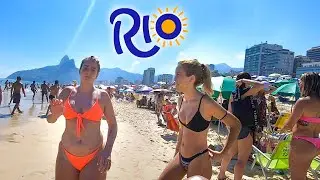 Rio de Janeiro Leblon Beach Walk Brazil film February 2021