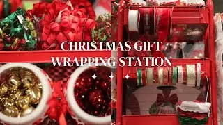 🎄*Ultimate* Christmas Gift Wrapping Station 2022 |Updated Christmas Cart|12 Days of Christmas 2022 🎄