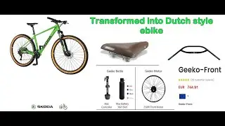 Convert Analogue MTB To Dutch Cruiser Ebike With 100G Geeko Front Hub Motor Kit