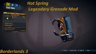 Borderlands 3: Hot Spring legendary grenade mod. Arms Race exclusive item..