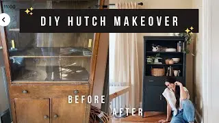 Столовая HUTCH MAKEOVER + советы по покраске мебели в черный цвет | Джози Мишель Дэвис