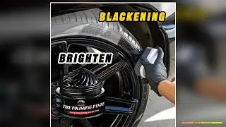 Tire polishing wax shiny black restores tire gloss and enhances tire appearance preventing