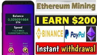 New Free ETH Mining App 2023 || Earn Free 200$ Ethereum Without any Investment Use Your Smartphone