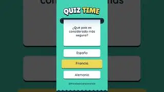 &iquest;Qu&eacute; pa&iacute;s es considerado m&aacute;s seguro? #quiz #aprenderenshorts #trivia #datohistorico #adivinanza