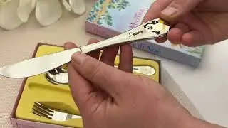 Personalized Kids' Cutlery Engraved Baby Utensils for Birthday, Baptism First Communion, Baby Shower